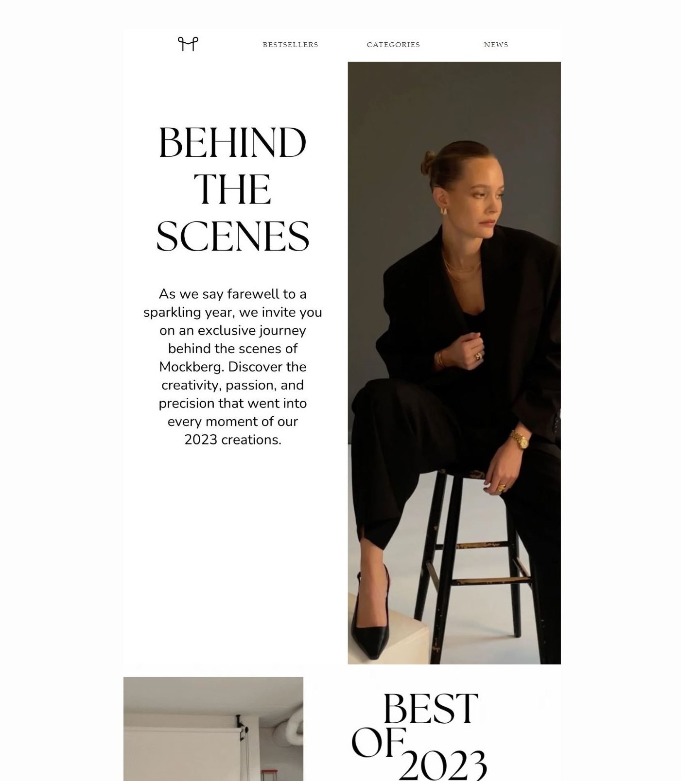 Behind the Scenes newsletter, small business newsletter examples