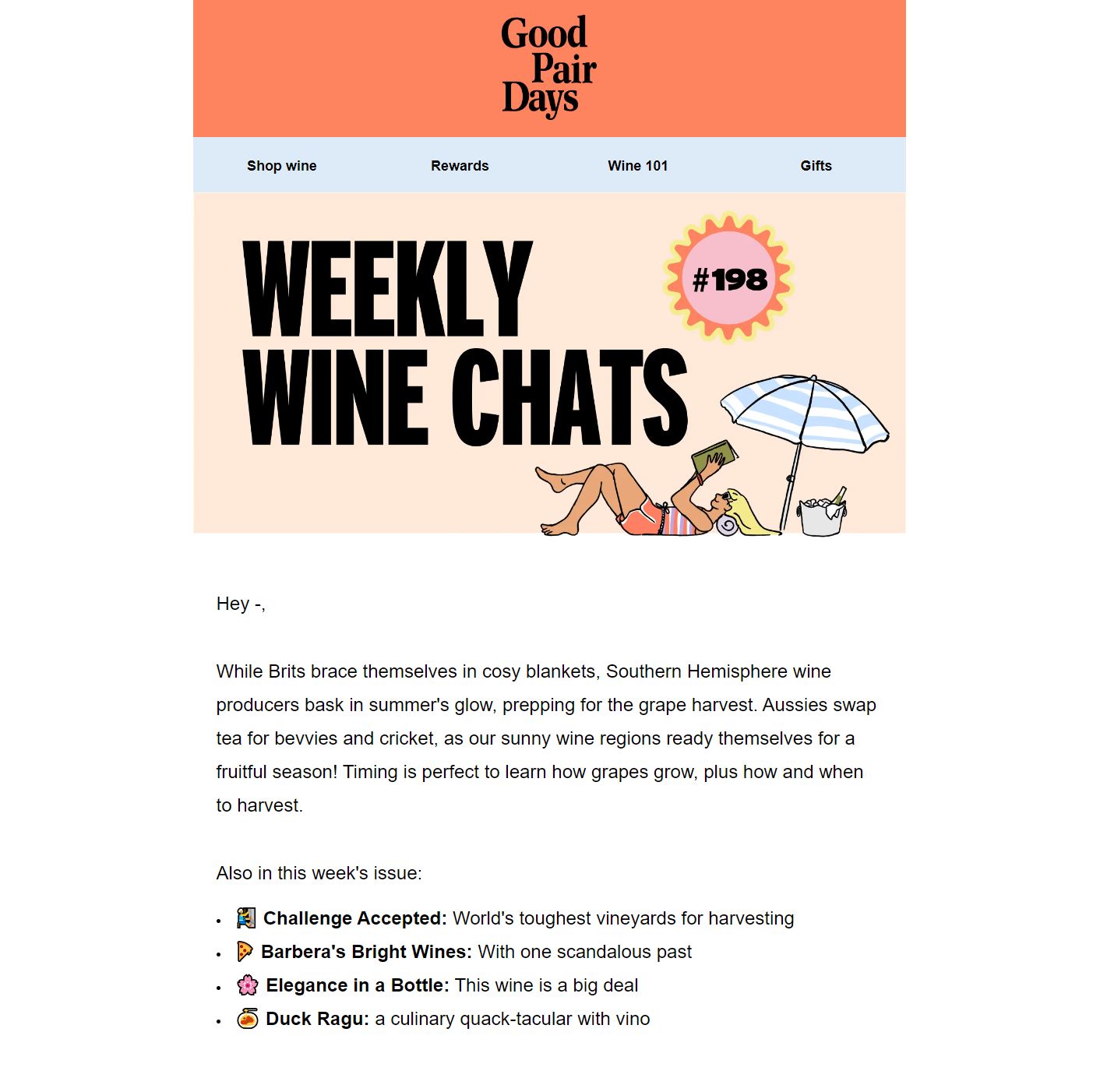 Good Pair Days Newsletter small business newsletter examples